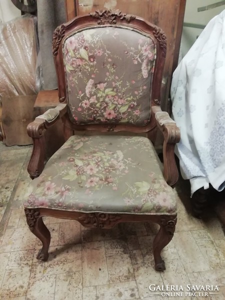 Baroque carved armchair