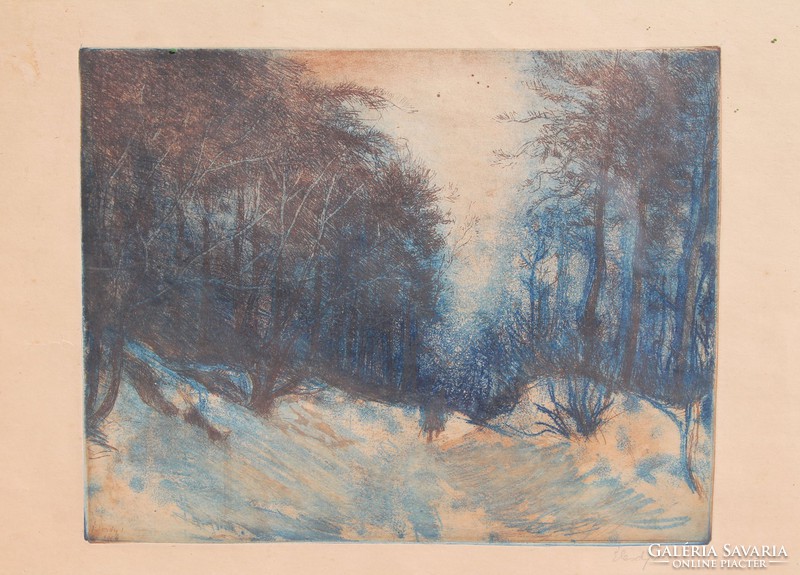 István Élesdy: winter forest