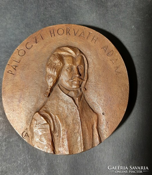 Czinder antal: Croatian Adam of Pálóczi - marked bronze plaque