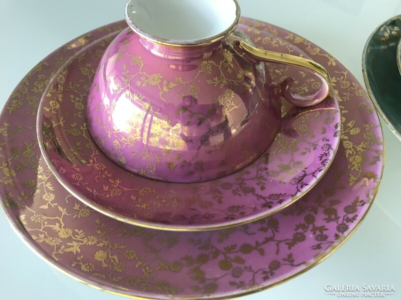 Antique Austrian porcelain breakfast set in two colors eigl porcelain