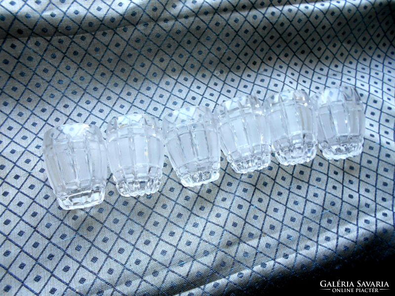 6 pieces of broken crystal short drink glass with flawless aprole polishing