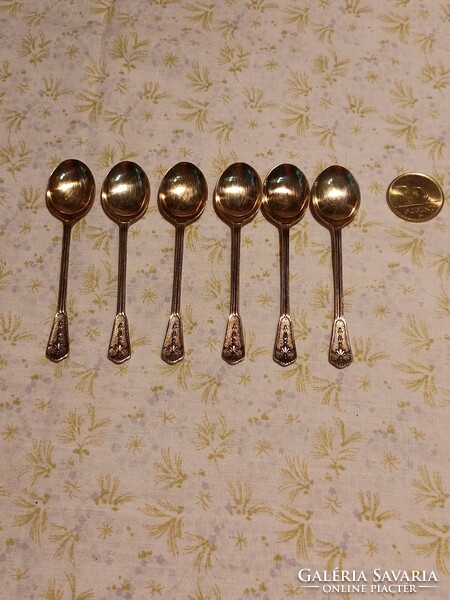 6 silver-plated Swedish mocha spoons -primans.