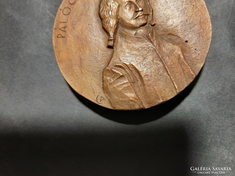 Czinder antal: Croatian Adam of Pálóczi - marked bronze plaque
