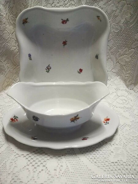 Zsolnay porcelain side dish + sauce tray
