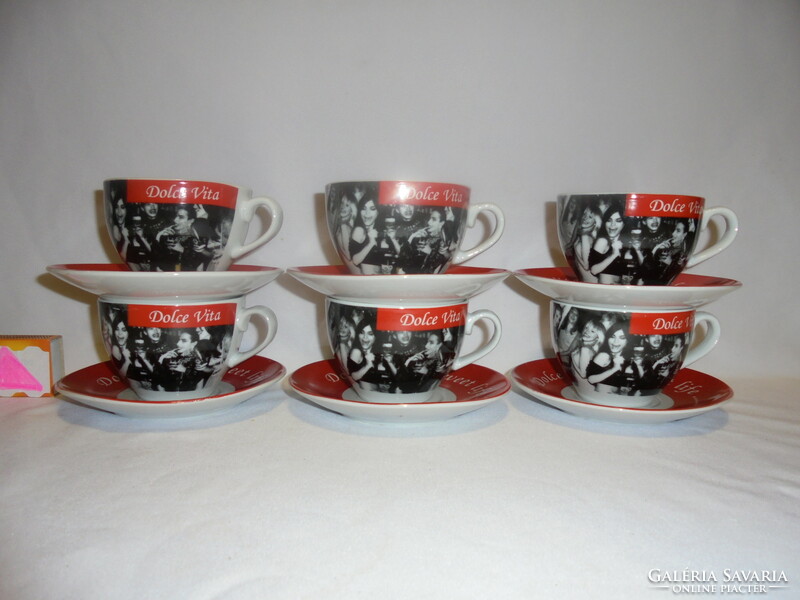 Dolce vita coffee and cappuccino set - for six people