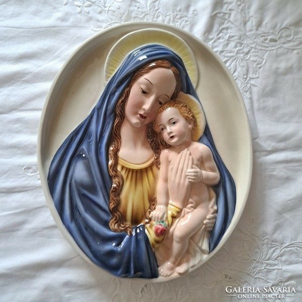 Ceramic Madonna with her baby