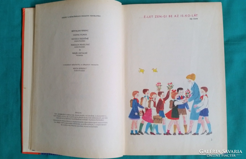 Reading book 2. The second class of primary schools - with graphics by Károly Reich