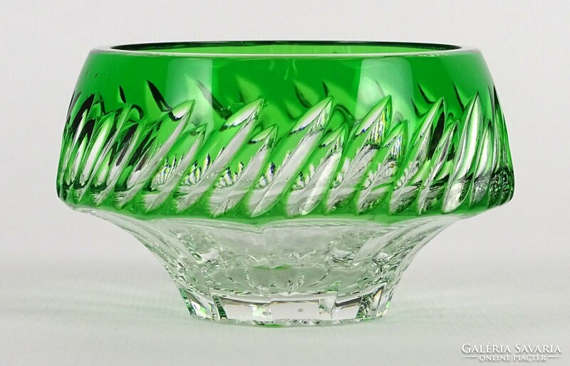 1O254 double layer green polished crystal ring holder bowl