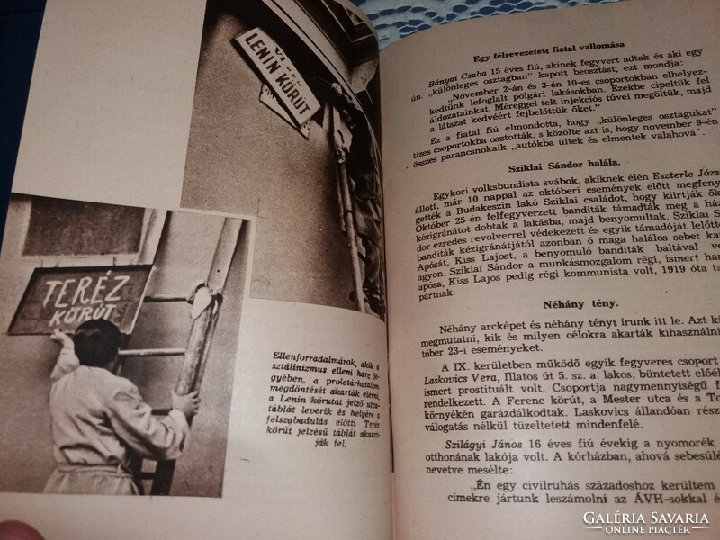 1956. Counter-revolutionary forces in the Hungarian October events i. Publication picture book according to pictures mszmp