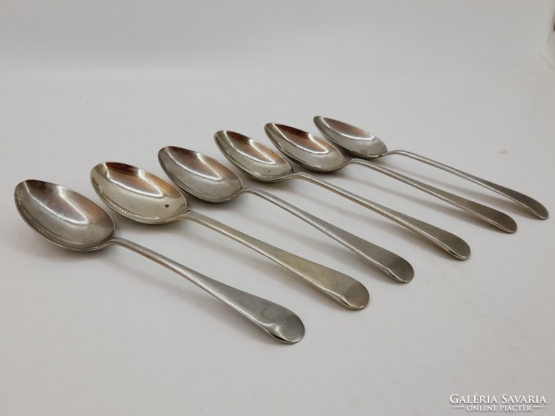 English, Sheffield silver-plated spoons, 6 in one