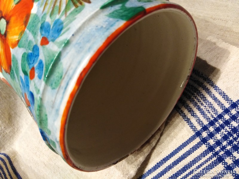 Poppy, cream, sour cream - ceramic jug / handmade