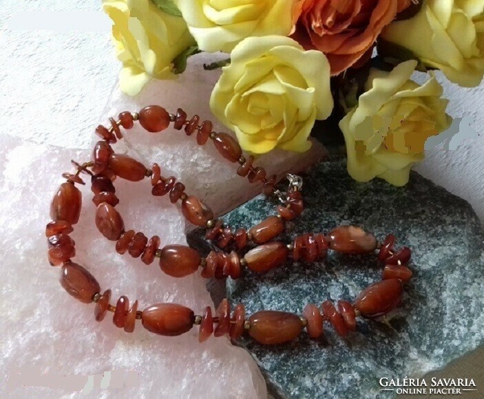 Real, term. Wonderful big-eyed carnelian necklace