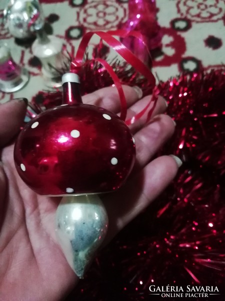 Antique Christmas tree ornament mushroom