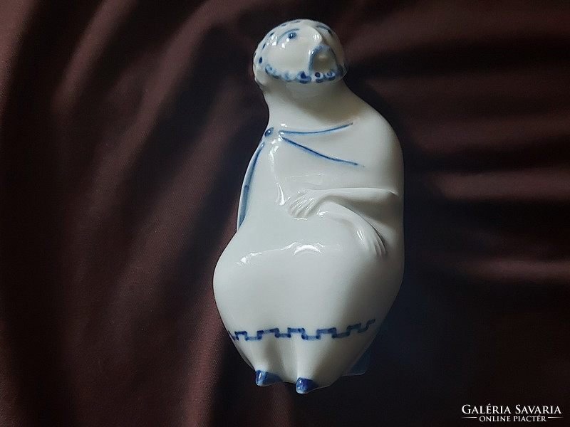 Rare figural porcelain of the philosopher Zsolnay