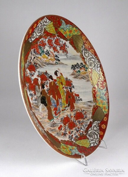1M254 Antik nagyméretű kínai porcelán tál dísztál 30 cm