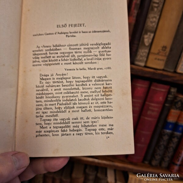 1921 FRANKLIN-MOLY TAMÁS:KARNEVÁL VELENCÉBEN 1788 EGY FRANCIA NEMES IFJÚ KALANDJA-első kiadás