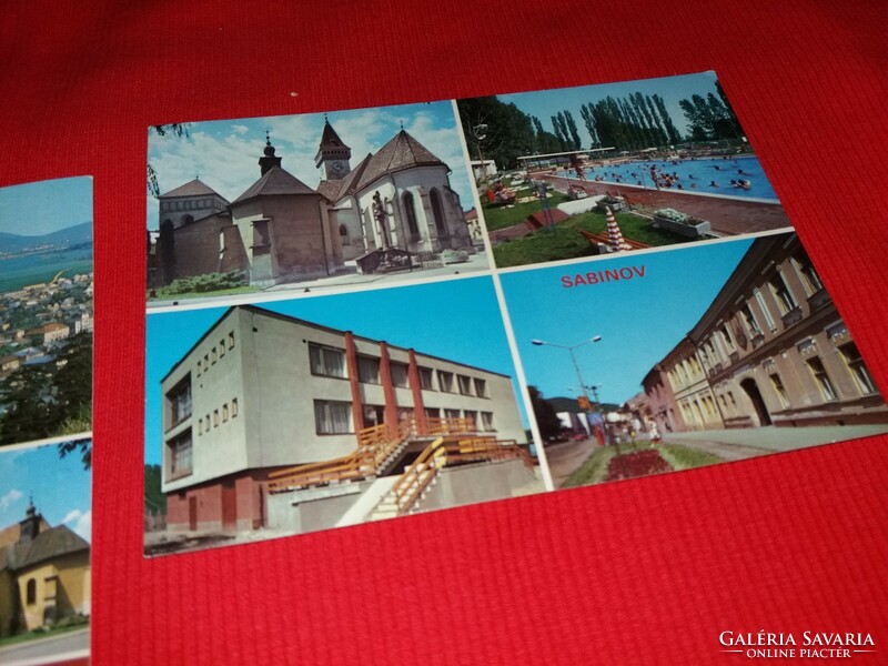 Régi képeslapok (csehszlovák) KISSZEBEN Sabinov 1960-70-s évek 2 db egyben 55