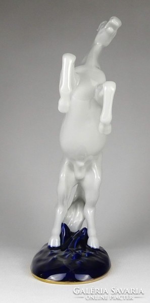 1N925 Royal Dux ágaskodó porcelán ló szobor 31 cm