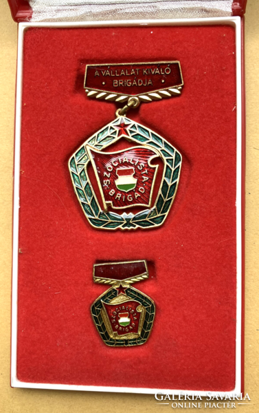 The company's excellent brigade medal with a miniature in a box