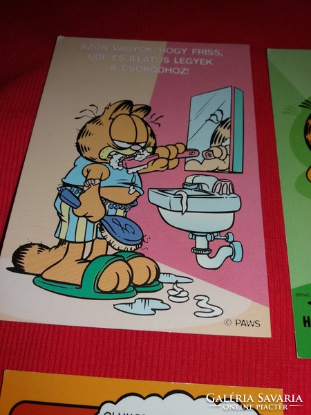 Retro postcard package 6 pcs mail clear garfield humorous factory condition 9.