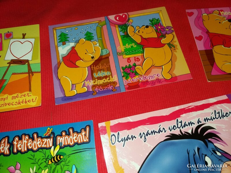 Retro postcard pack of 5 postal clean Winnie the Pooh disney humorous factory condition 19