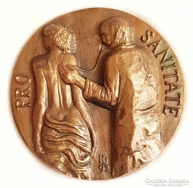 Kampfl József - Pro Sanitate díj 1992 bronz plakett