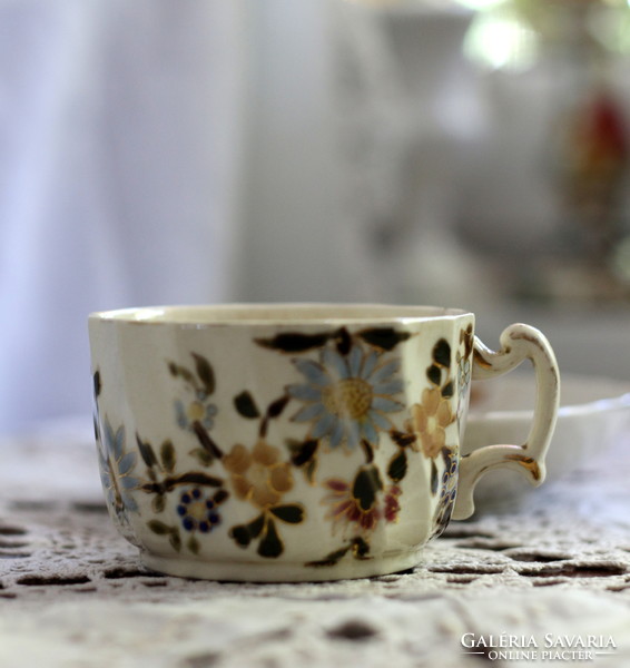 Antik Zsolnay fajansz csésze szett (2)