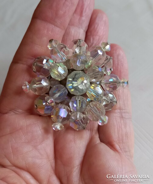 Vintage 1950 aurora borealis olom crystal kituzo brooch
