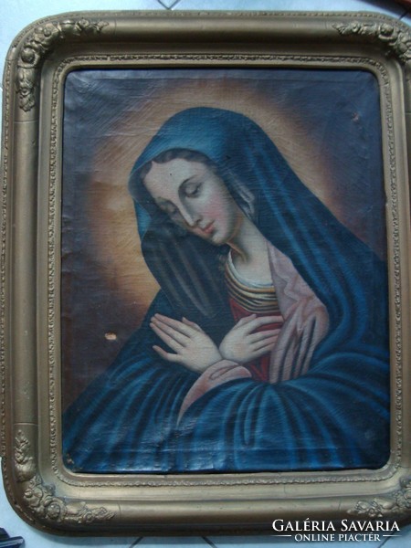 Antik madonna, XIX sz. közepe , Bieder keret