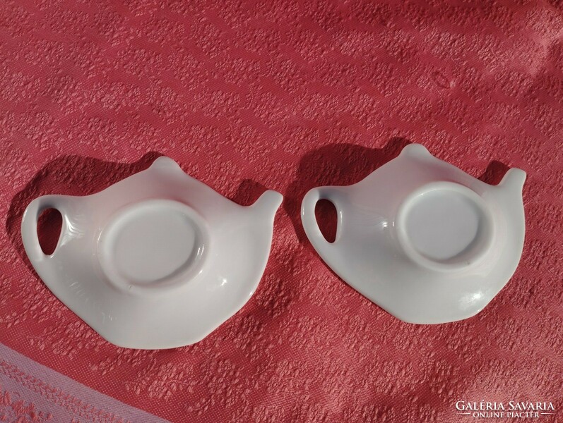 Porcelán teafilter kínáló,  asztali kiegészítő, 2 db