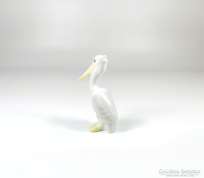 Herend, pelican bird, miniature hand-painted porcelain figurine 8.5 Cm, perfect! (I068)