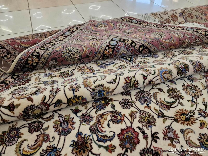 Caterpillar silk contour Iranian tabriz 250x370 cm hand-knotted wool Persian carpet bfz472