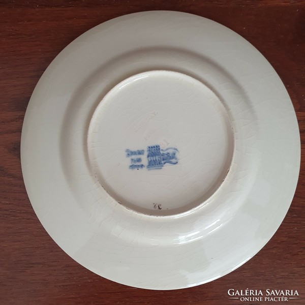 Zsolnay old bamboo pattern cookie plate