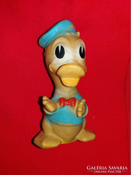 Antik eredeti Walt Disney játék Donald kacsa gumi mese figura a képek szerint 13 cm