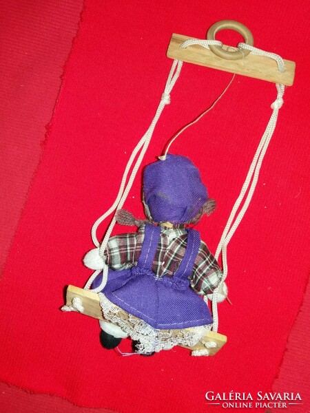 Old small porcelain hanging rocking doll 12 cm in good condition as shown in the pictures