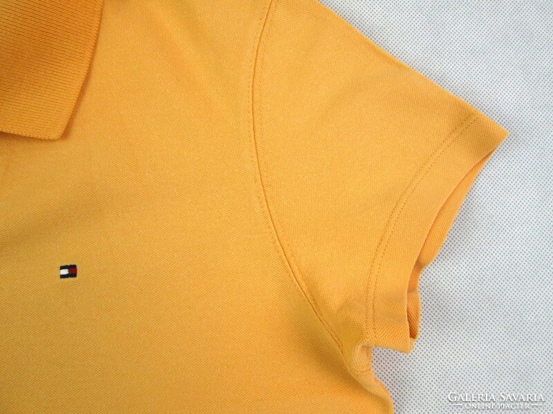 Original tommy hilfiger slim fit (m) short sleeve women's collared top