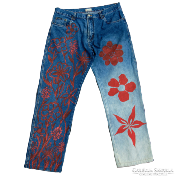 Hand painted jeans