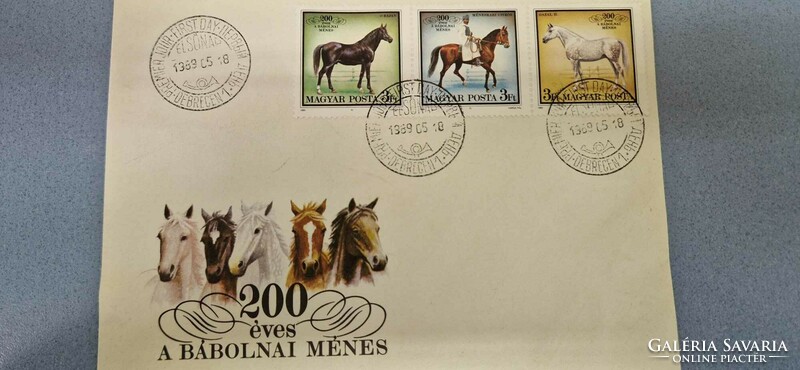 First day envelope, 200 years old Bábolna stud, 18.05.1989.