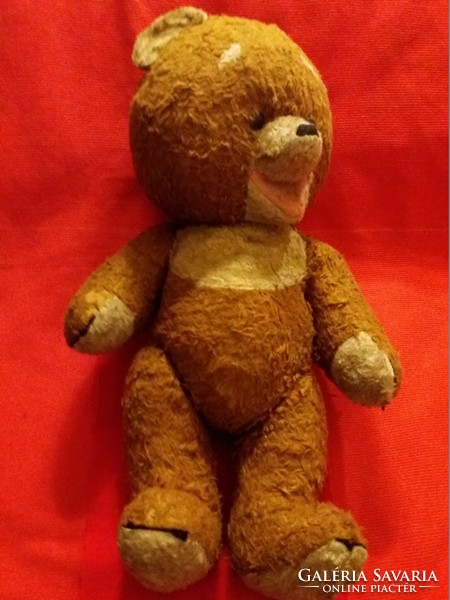 Hands stuffed with antique rag and straw feet head moving teddy bear teddy bear as shown 44 cm