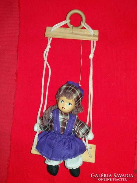 Old small porcelain hanging rocking doll 12 cm in good condition as shown in the pictures