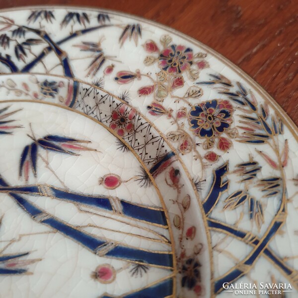 Zsolnay old bamboo pattern cookie plate