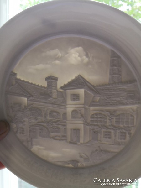Herendi litofán tányér, 3D képpel, HEREND 125 éves évfordulós!