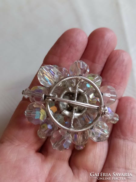 Vintage 1950 aurora borealis olom crystal kituzo brooch