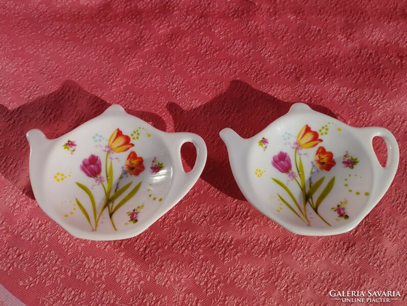 Porcelain tea filter dispenser, table accessory, 2 pcs
