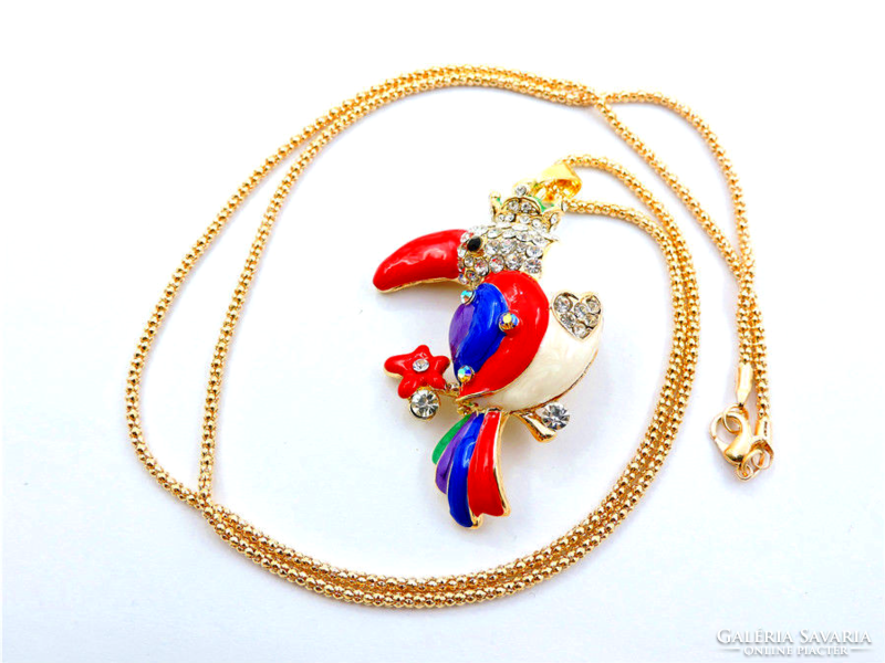 Betsey Johnson 3 D-s Szarvascsőrű madár pulóver nyaklánc 66