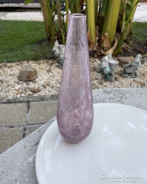 Retro rarer purple vase cracked beautiful veil glass veil Carcagi berek bath glass
