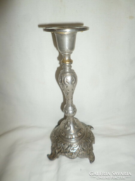 Antique decorative cast iron candle holder