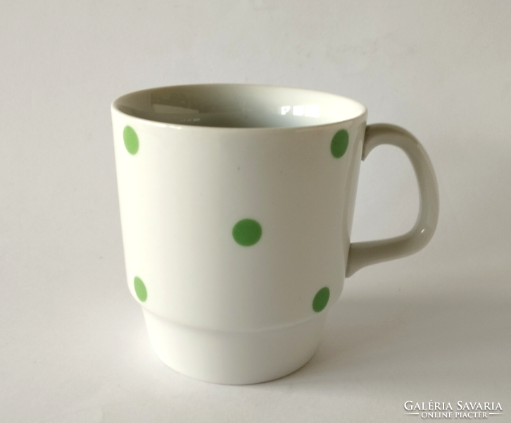 Retro lowland polka dot, skirted, mug, with the first mark of the porcelain factory