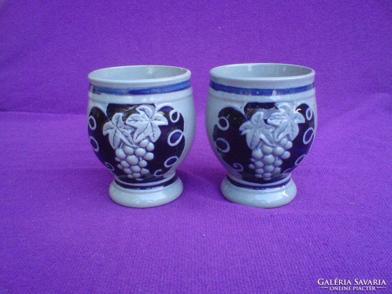 2 pcs ceramic wine glasses