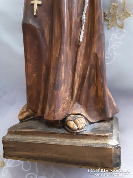 Eredeti olasz, 30 cm- es Szent Antal szobor, sorszámozott, kézzel festett Malsiner munka